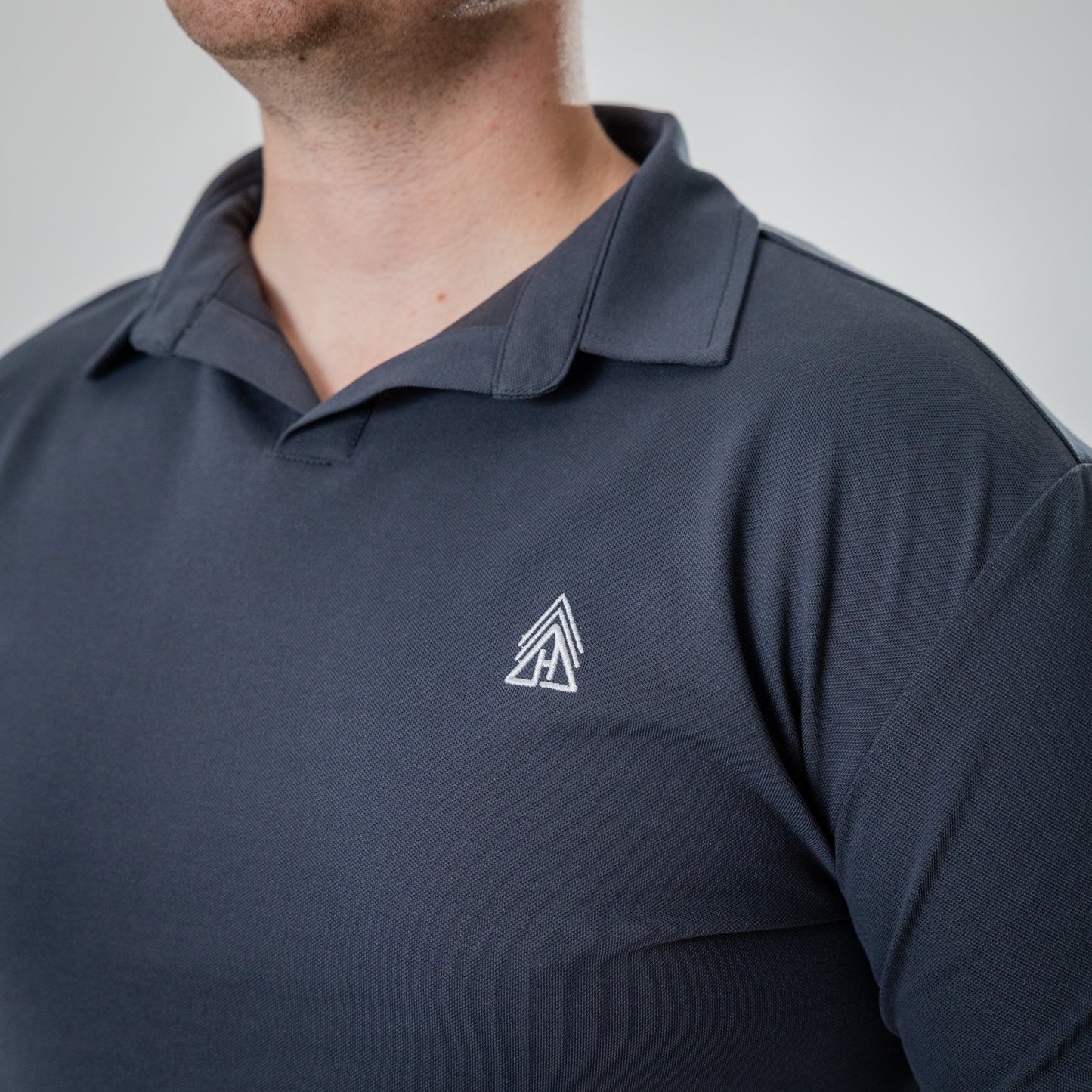 Apex Open Neck Polo (Grey)