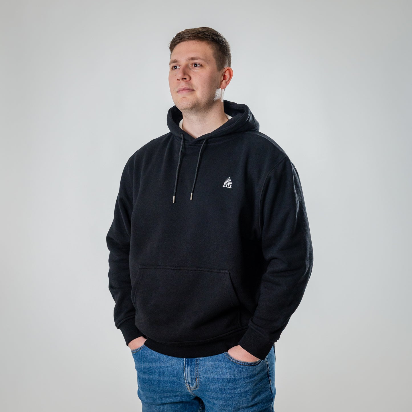 Men's black premium hoodie smart casual Hidden Reality