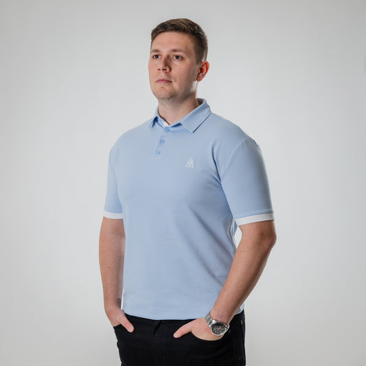Legacy Buttoned Polo (Blue)