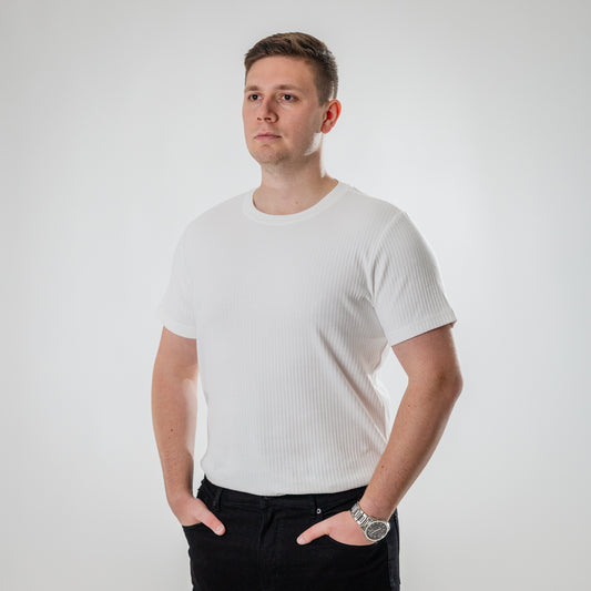 Elite Ribbed T-shirt (White)